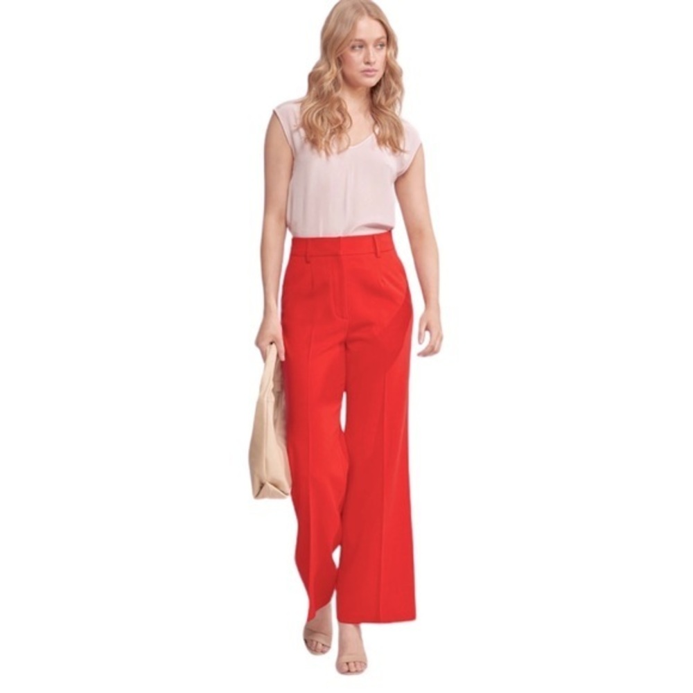 HOBBS LONDON LINEN HIGH WAIST ANKLE CROP UK BRITISH TROUSER PANTS 4